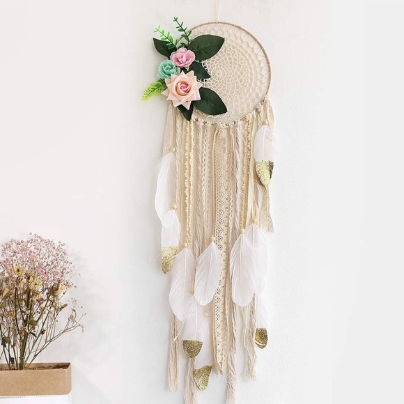 Anthropologie Other - ✨RESTOCKED Dream Catcher White and Gold Feather